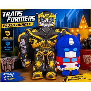 Transformers Plush Bundle Bumblebee Optimus Prime Hasbro Stuffed Toys